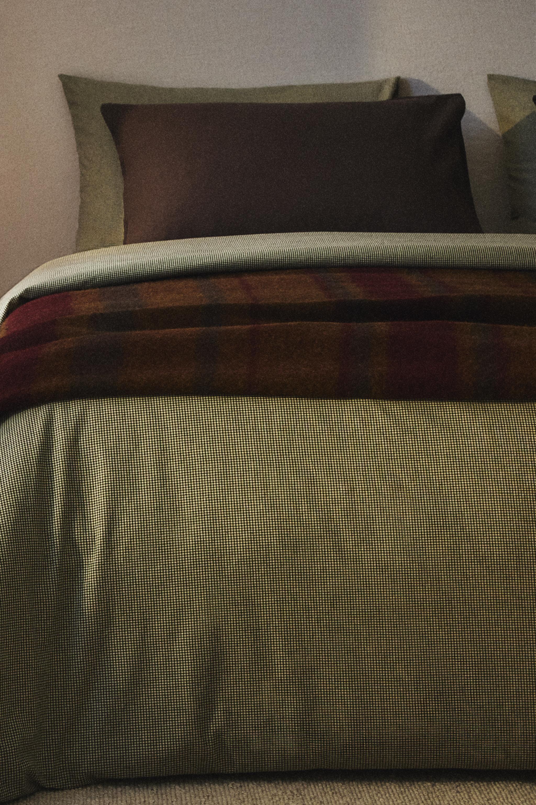 DYED THREAD CHECK CHRISTMAS DUVET COVER